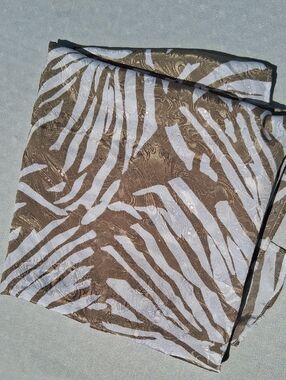 Vintage Large Square Zebra Print Tichel/Scarf
